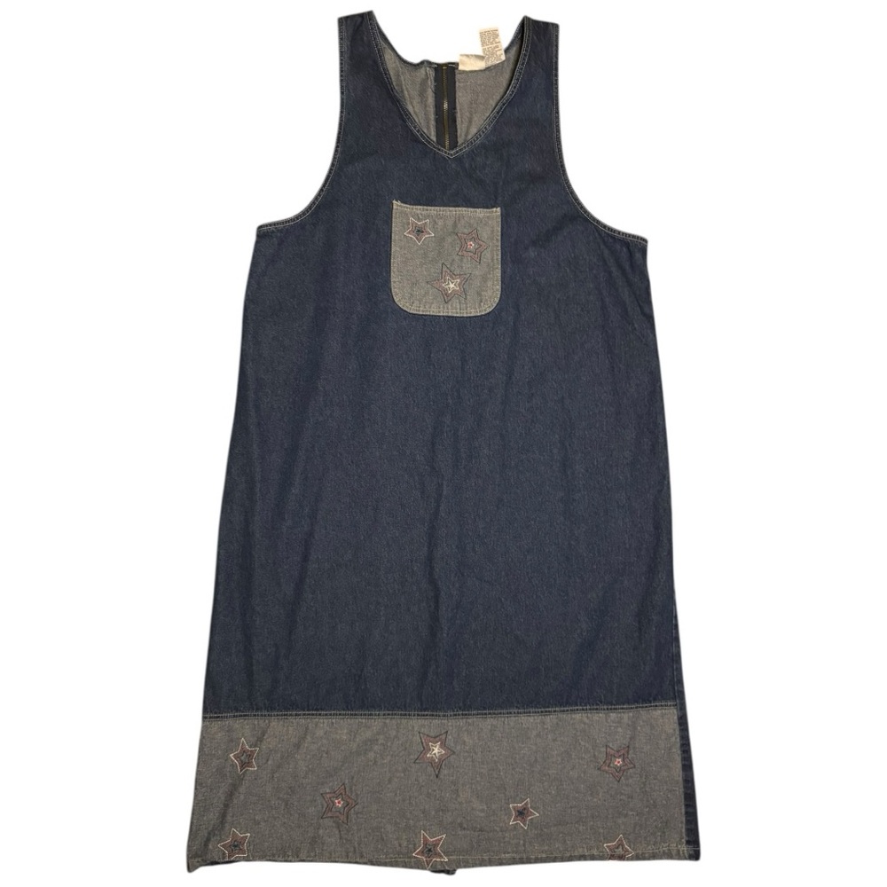 Sunshine Apparel Patriotic Vintage Jumper Fourth of July Embroidered Dress